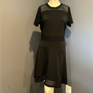 Michael Kors Black Fit and Flare Mini Dress